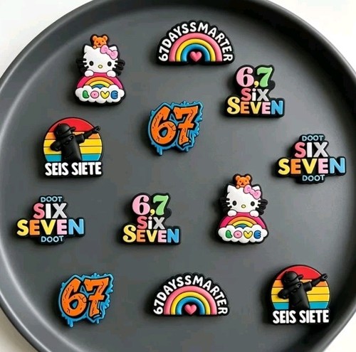 Six seven shoe charms - 67,